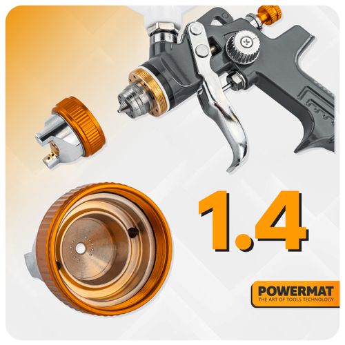 PISTOLET LAKIERNICZY DO MALOWANIA LAKIEROWANIA HVLP 1,4 MM ZBIORNIK 600 ML na Arena.pl