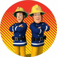 Opłatek na tort Urodziny Strażak Wóz Strażacki Strażak Sam Postać Bohater