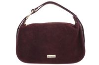 Elegancka torebka zamszowa na ramię - Bordowa