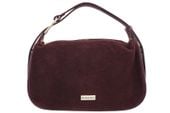 Elegancka torebka zamszowa na ramię - Bordowa