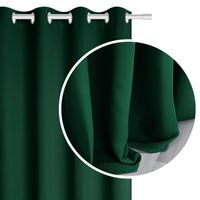 Zasłona gotowa na przelotkach HOLD 140x250 blackout butelkowa zieleń