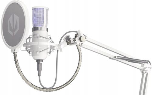 Mikrofon Endorfy Solum Streaming SM950 USB Statyw Biały na Arena.pl