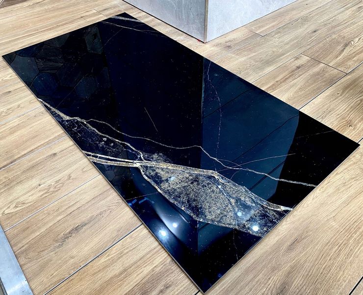 Gres polerowany CZARNY MARMUR 120x60 WYSOKI POŁYSK zdjęcie 1