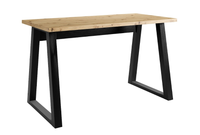 Biurko 130 cm Dąb Artisan + Czarny FLAT LOFT MX - 2 Kolory