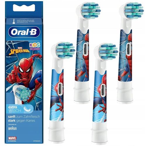 4x ORYGINALNA KOŃCÓWKA ORAL-B STAGES POWER KIDS SPIDERMAN DLA DZIECI na Arena.pl
