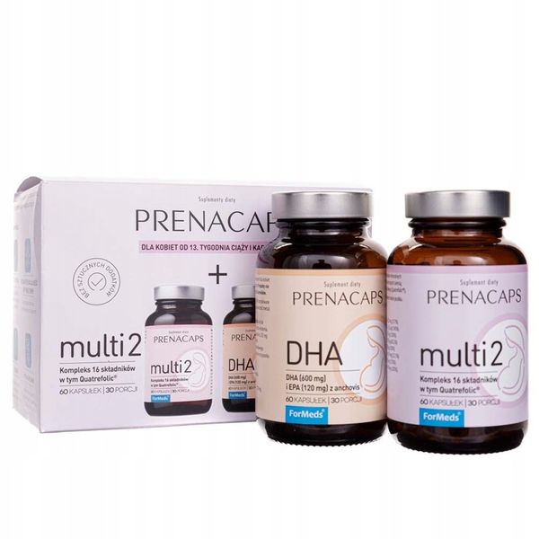 FORMEDS PRENACAPS MULTI 2 + DHA 120 kap. zdjęcie 4