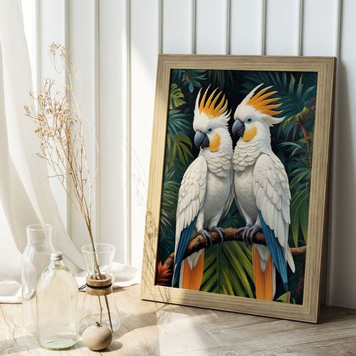Plakat dwie papugi 40x50 cm na Arena.pl