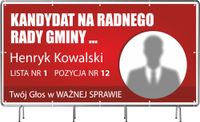BANER WYBORCZY BANERY WYBORCZE 130x80cm - 10 szt. gotowy projekt PLANDEKA