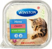 ZESTAW 14 SZTUK WINSTON MOKRA KARMA DLA KOTÓW Z ŁOSOSIEM 100 G