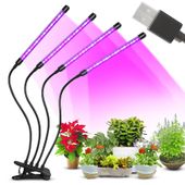 Lampa do uprawy roślin wzrostu 4x panel timer do oświetlenia pilot led 15w