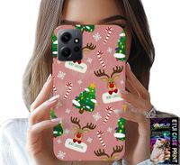 ETUI DO XIAOMI NOTE 12 4G - ŚWIĄTECZNE RENIFERY CHOINKI LASKA WZORY