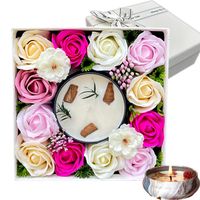 Flowerbox z Kwiatami Mydlanymi Prezent Upominek Wieczne Róże Kwiaty TN59