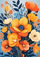 Plakat 64x90cm Kwiatowy Majestat