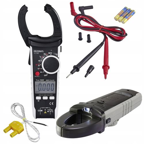 Miernik MULTIMETR cęgowy CAT III 600 V TrueRMS POMIAR temperatury VOLTCRAFT na Arena.pl