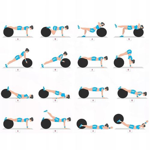 PIŁKA REHABILITACYJNA GIMNASTYCZNA DO ĆWICZEŃ TRENING FITNESS Z POMPKĄ 65cm na Arena.pl