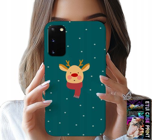 ETUI DO SAMSUNG GALAXY S20 - RENIFER NA ZIELONYM TLE ŚWIĄTECZNE WZORY na Arena.pl