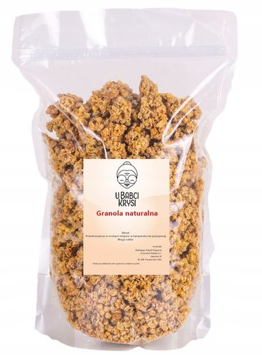 GRANOLA KLASYCZNA 1 KG BEZ OLEJU PALMOWEGO ZE SŁONECZNIKIEM I LNEM na Arena.pl