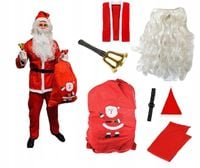 STRÓJ ŚWIĘTEGO MIKOŁAJA ZESTAW PRZEBRANIE ŚWIĘTA 7 ELENENTÓW