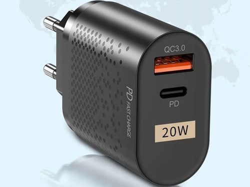 SZYBKA ŁADOWARKA QC USB QUICK CHARGE 3.0 USB-C PD 20W MOCNA TYP C ZASILACZ na Arena.pl