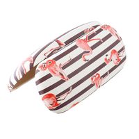 Urocze etui na okulary Flamingi brązowe paski