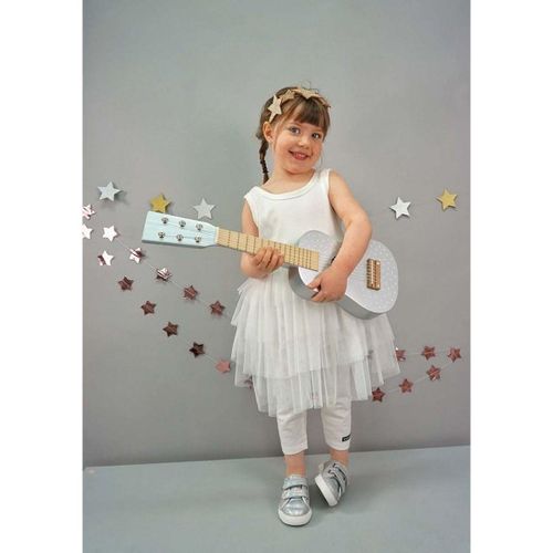 DLA DZIECI DREWNIANA GITARA SREBRNA na Arena.pl