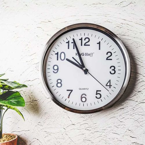 zegar ścienny stalowy 30cm mechanizm płynący kh-5025 na Arena.pl