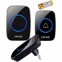 DZWONEK BEZPRZEWODOWY DO DRZWI BRAMY FURTKI WODOODPORNY CACAZI + BATERIA