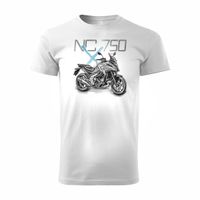 Koszulka z motocyklem na motor Honda NC 750 X NC750X męska biała REGULAR XXL