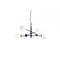 Nowoczesna lampa wisząca Oviedo do salonu balls czarna biała