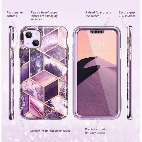 supcase cosmo iphone 14 plus / 15 plus marble purple na Arena.pl