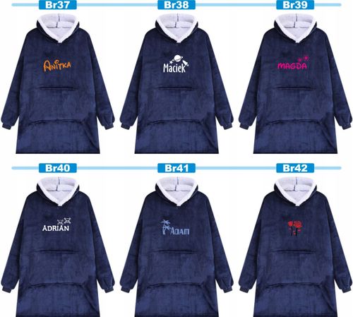 KOCOBLUZA BLUZA KOC OVERSIZE Z HAFTEM PREZENT personalizowany twój napis na Arena.pl