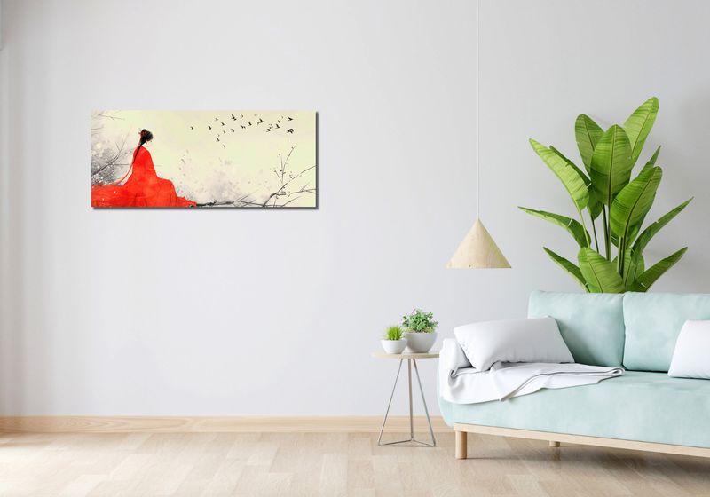 Obraz 100x40cm Diva Na Gałęzi zdjęcie 2