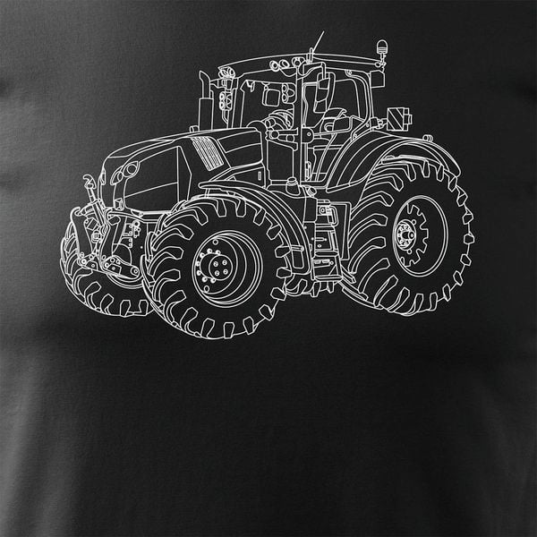 Koszulka z traktorem Claas dla rolnika męska czarna REGULAR L zdjęcie 2