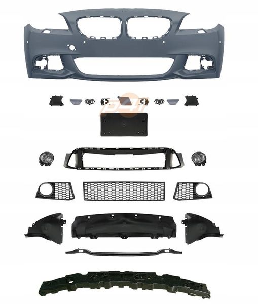ZDERZAK PRZEDNI + HALOGENY DO BMW F10 F11 OD 2010 DO 2013 Roku M PAKIET zdjęcie 2