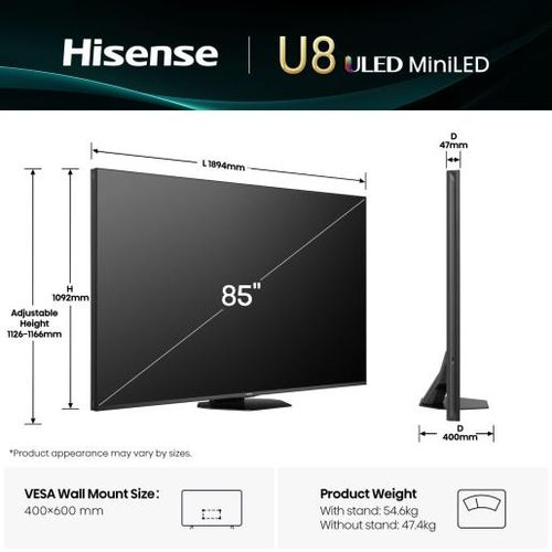Telewizor HISENSE 85U8Q na Arena.pl