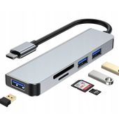 5w1 ADAPTER HUB PRZEJŚCIÓWKA USB-C 3.0 CZYTNIK SD TF LAPTOP TELEFON TABLET