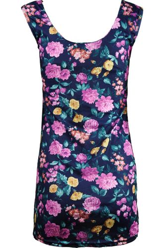 Granatowa tunika, kwiaty  - S/M na Arena.pl