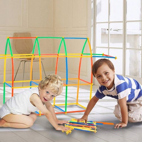 Klocki Konstrukcyjne Słomki Patyczki do Budowania Zestaw XL 800 elementów na Arena.pl