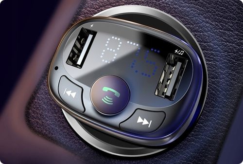 BASEUS TRANSMITER FM BLUETOOTH ŁADOWARKA SAMOCHODOWA MP3 2x USB SD/ TF 3.4A na Arena.pl