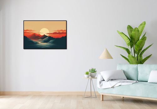 Plakat 91,5x61cm Zachód Słońca nad Górami na Arena.pl