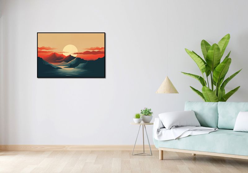 Plakat 91,5x61cm Zachód Słońca nad Górami zdjęcie 4