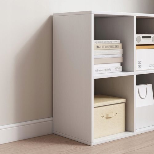 REGAŁ OTWARTY KOMODA KOSTKA 2x3 POJEMNY BIAŁY NA KSIĄŻKI BIUROWY na Arena.pl