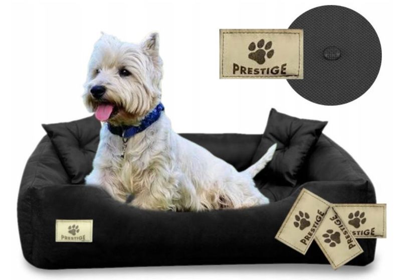 Legowisko dla psa kojec PRESTIGE 75x65 cm wodoodporne czarne Indygosklep.pl zdjęcie 6