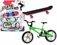 Zestaw Fingerboard Deskorolka + Fingerbike Rower BMX Skateboarding