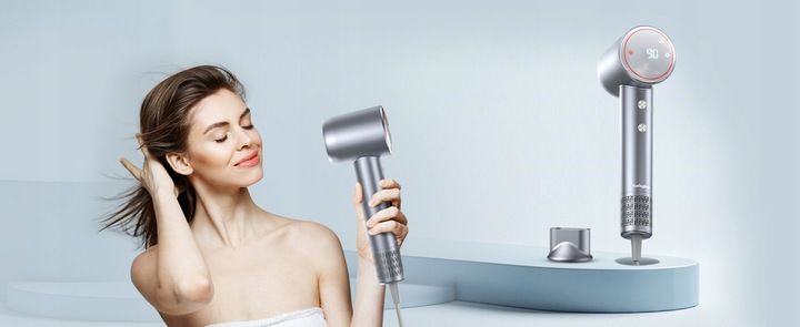 Mocna Suszarka do Włosów Karingbee HS01 Jonizacja 1500W szary zdjęcie 3