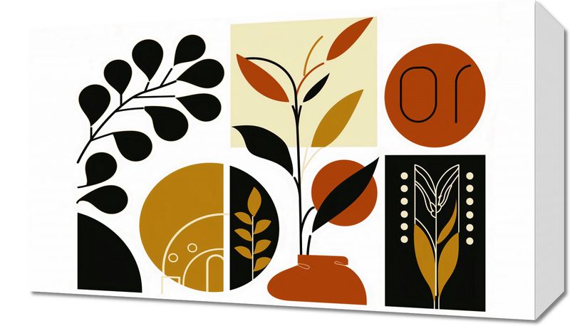 Obraz 50x30cm Kolaż Botaniczny zdjęcie 1