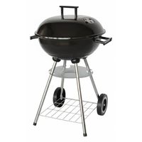 Duży Grill Węglowy Ogrodowy Kulisty z Pokrywą - Solidny Grill Kociołek na Kołach GW0303
