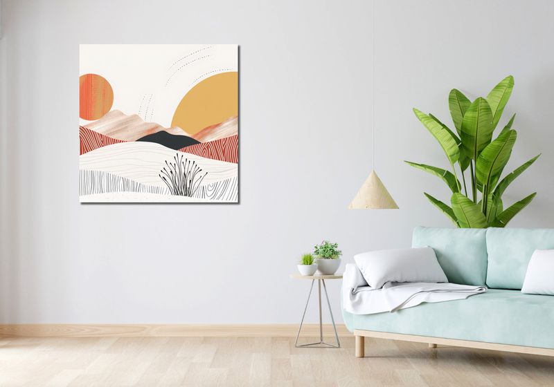 Obraz 90x90cm Roztańczone Słońce zdjęcie 2