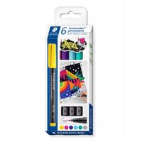 Marker Lumocolor F permanent MIX 6 szt Staedtler