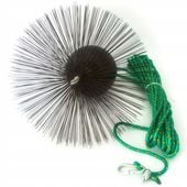 ZESTAW DO CZYSZCZENIA KOMINA SZCZOTKA WYCIOR 200MM LINA 15MB KULA 5KG